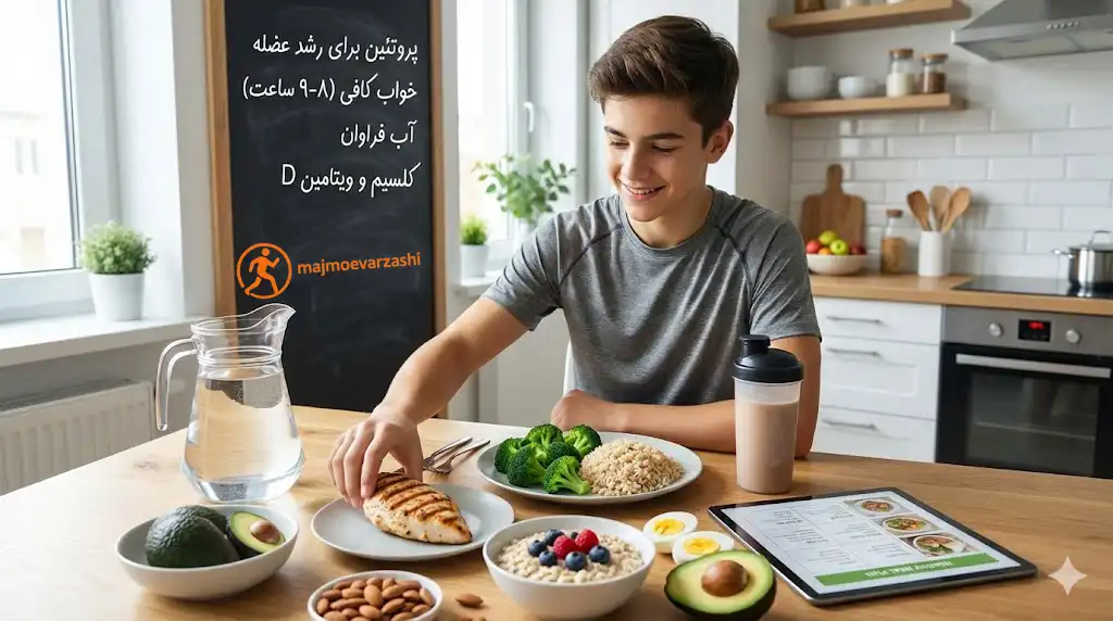 نکات مهم تغذیهای برای بدنسازی نوجوانان، مجموعه ورزشی