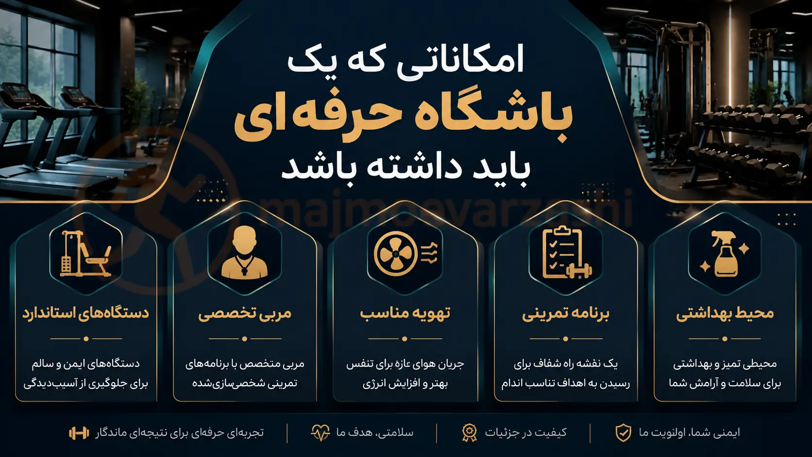 امکاناتی که یک باشگاه حرفه‌ای باید داشته باشد، مجموعه ورزشی