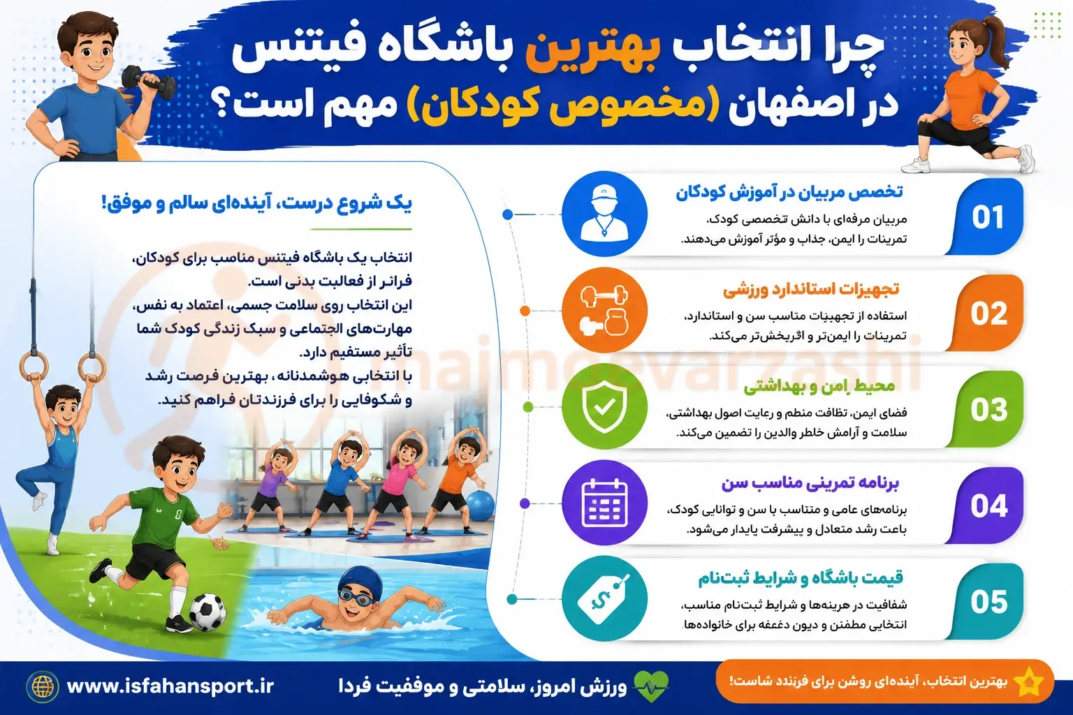 چرا انتخاب بهترین باشگاه فیتنس در اصفهان (مخصوص کودکان) مهم است؟، مجموعه ورزشی
