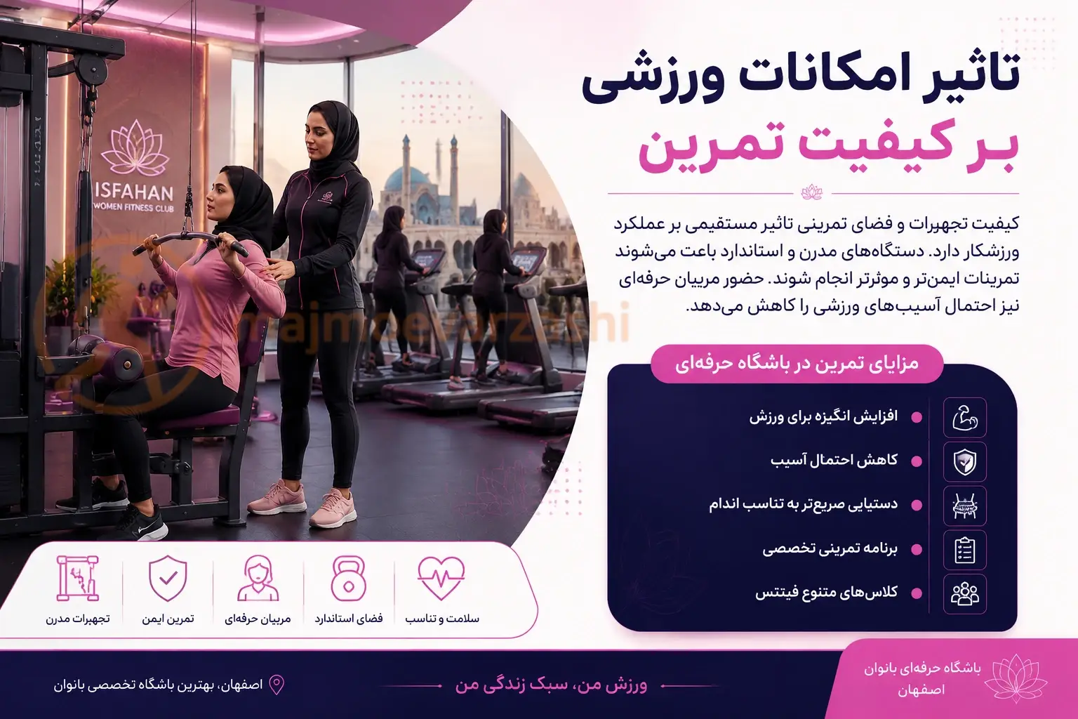 تاثیر امکانات بهترین باشگاه فیتنس در اصفهان بر کیفیت تمرین ، مجموعه ورزشی