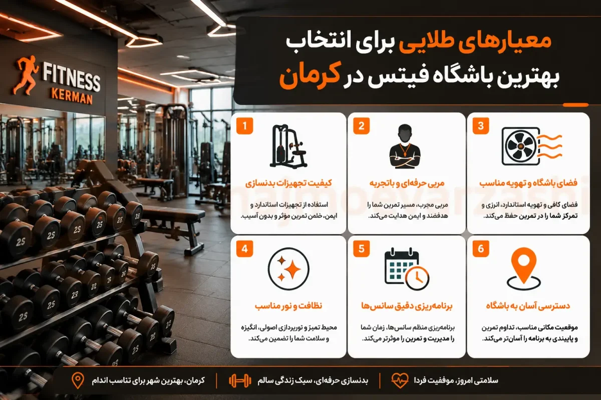 معیارهای طلایی برای انتخاب بهترین باشگاه فیتنس در کرمان، مجموعه ورزشی